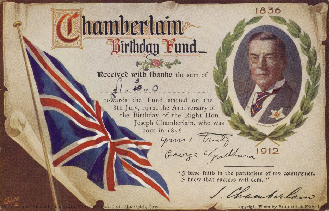 Chamberlain Birthday Fund by English School