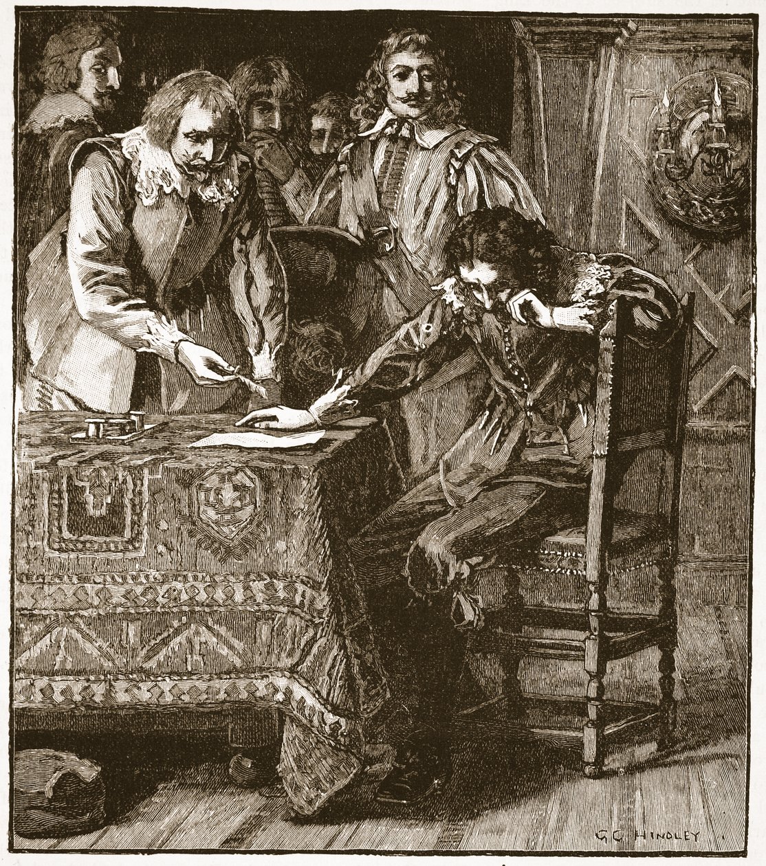 Charles Signing the Commission of Assent to Strafford