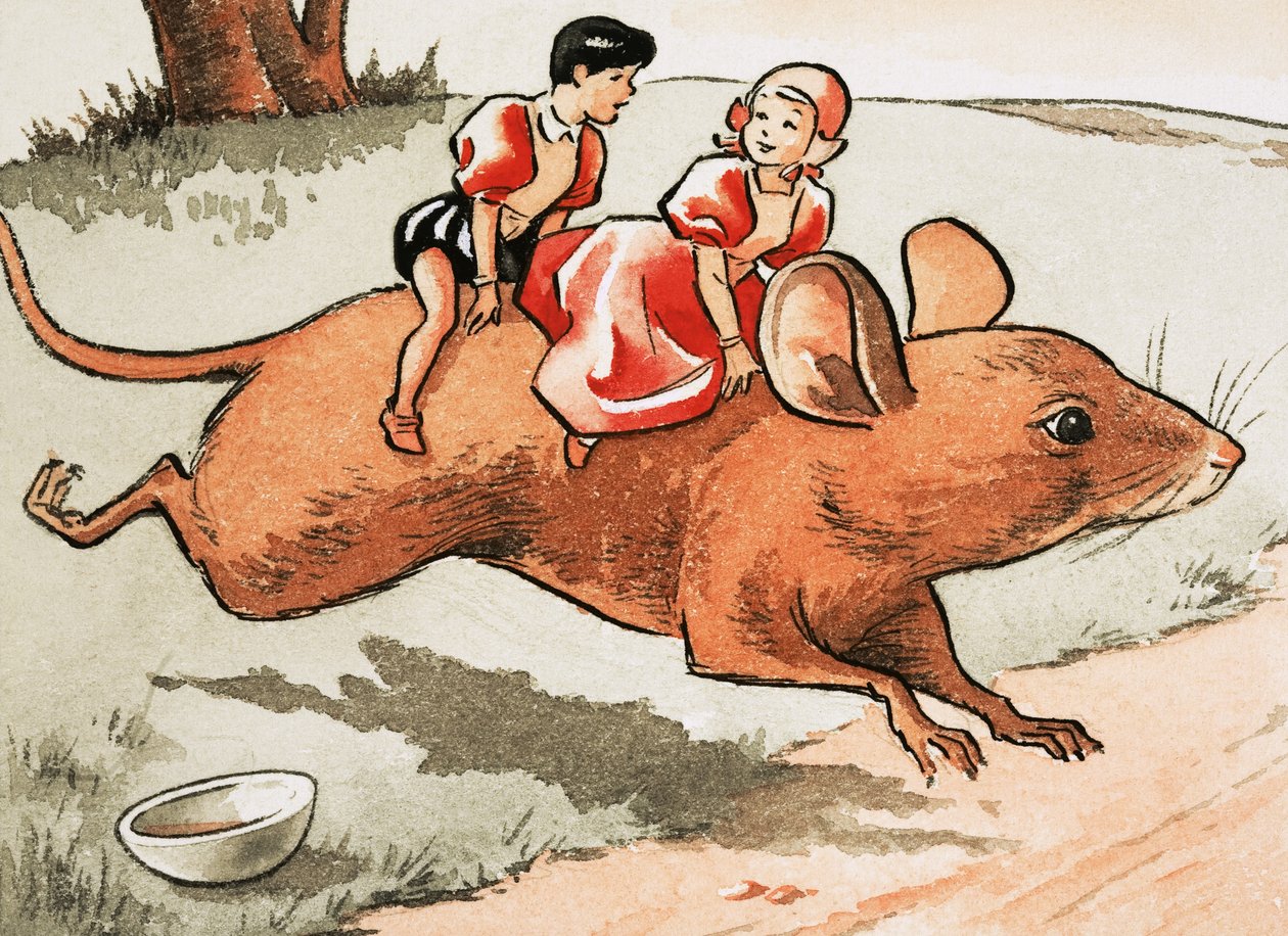 Children on the Back of a Mouse by English School