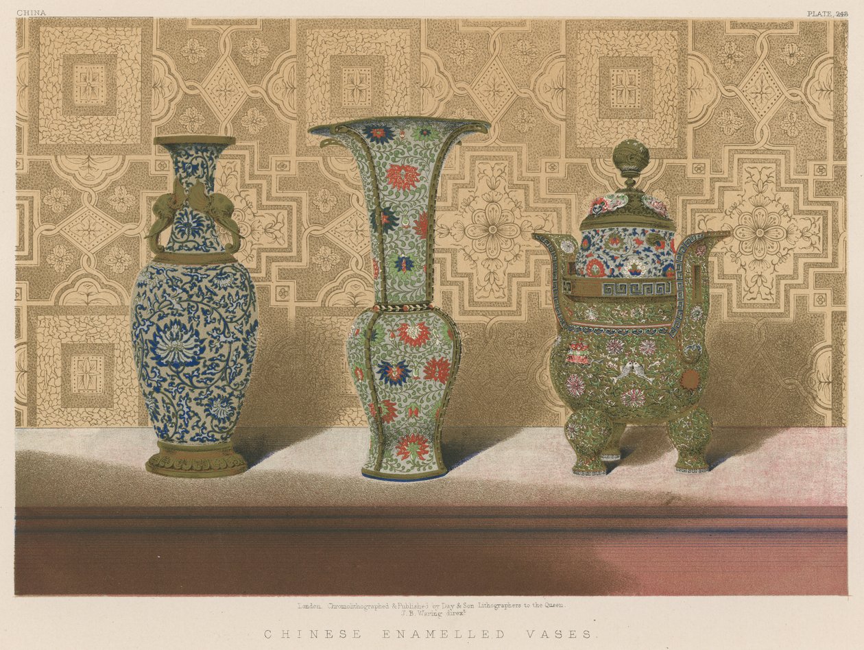 Chinese Enamelled Vases by English School