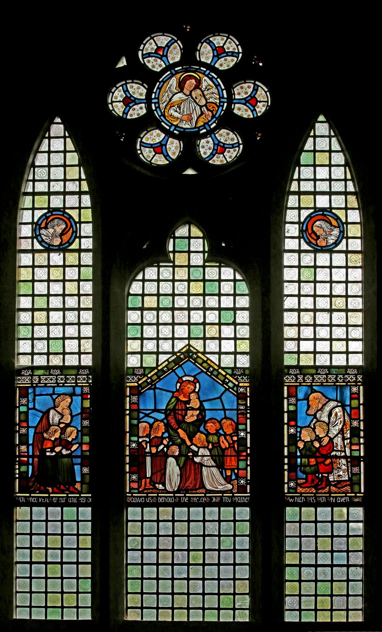 Christ Blessing Children by English School