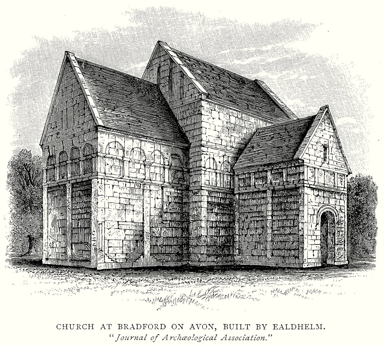 Church at Bradford on Avon, built by Ealdhelm by English School