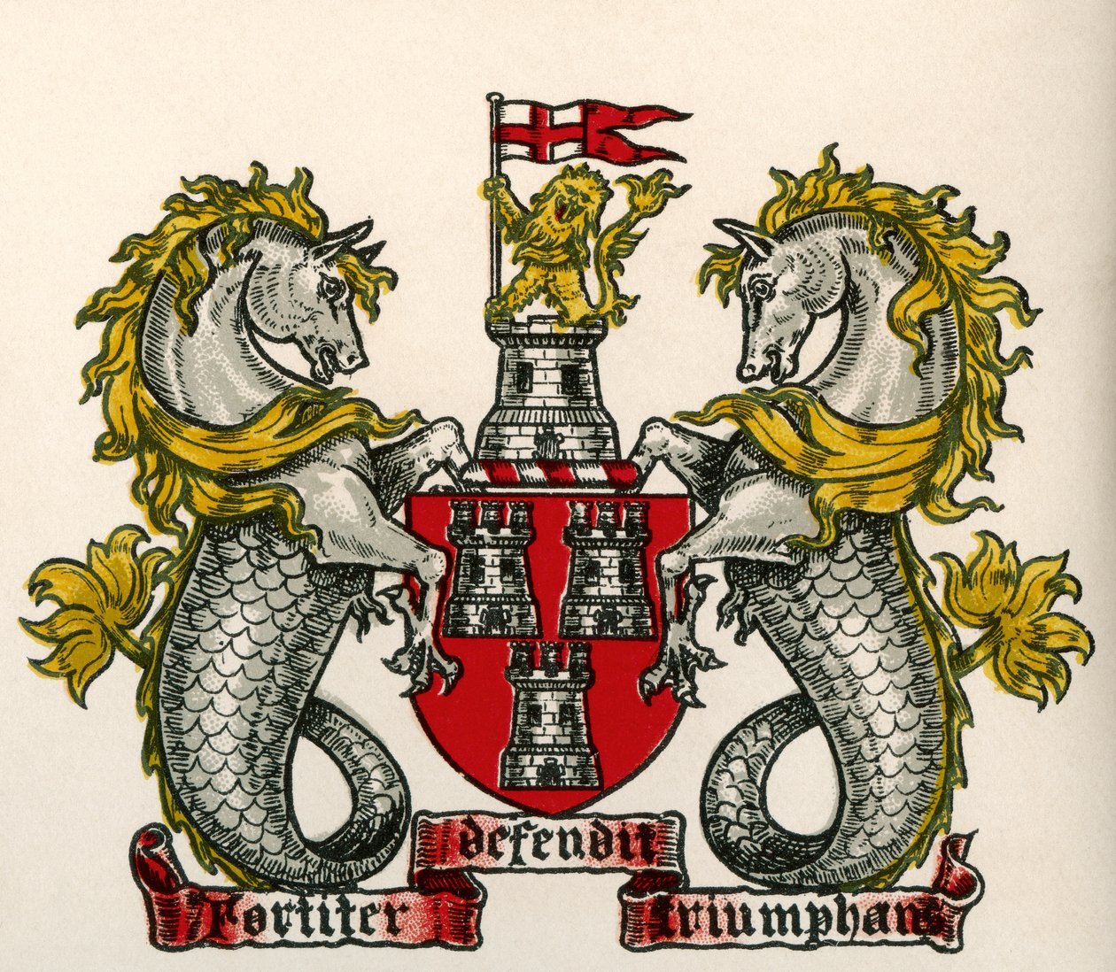 Coat of Arms, Newcastle-on-Tyne, England by English School