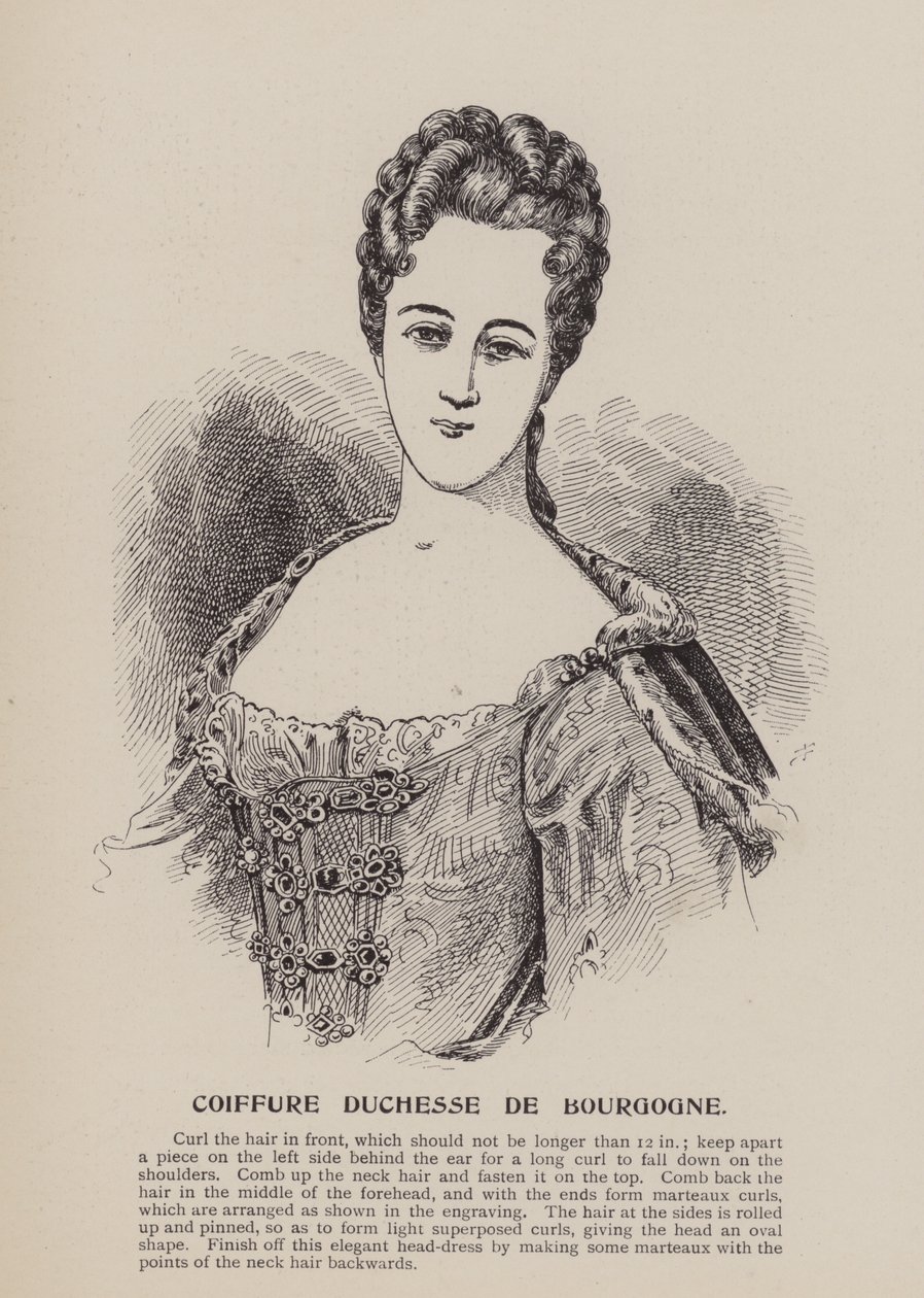 Coiffure Duchesse de Bourgogne by English School