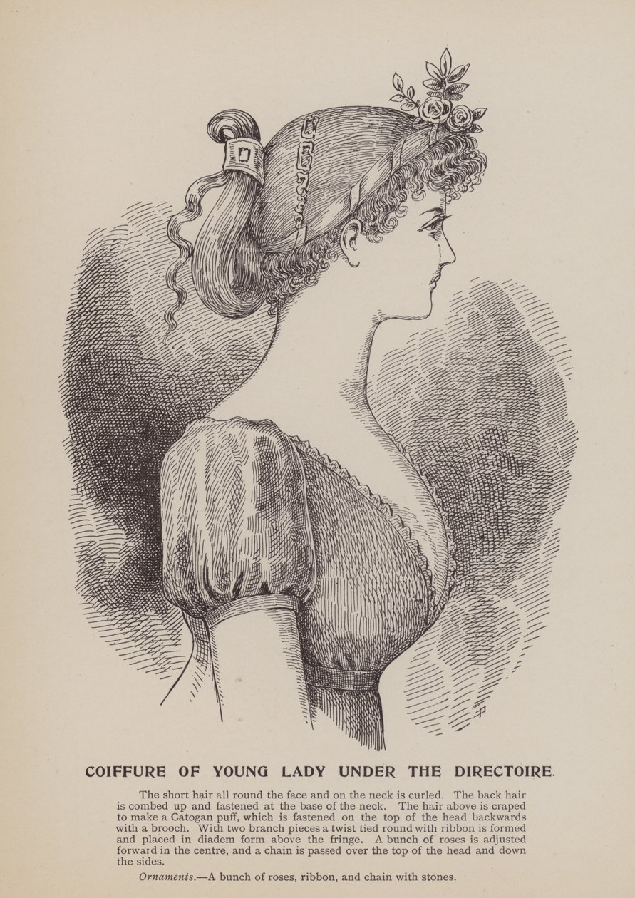 Hairstyle of Young Lady under the Directoire by English School