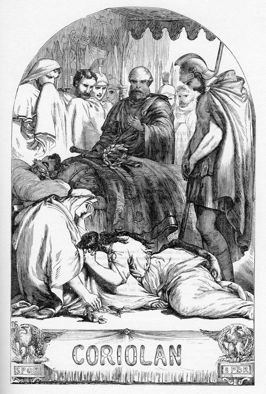 Coriolanus - Illustration in 'Completes de William Shakespeare' 1866 ...