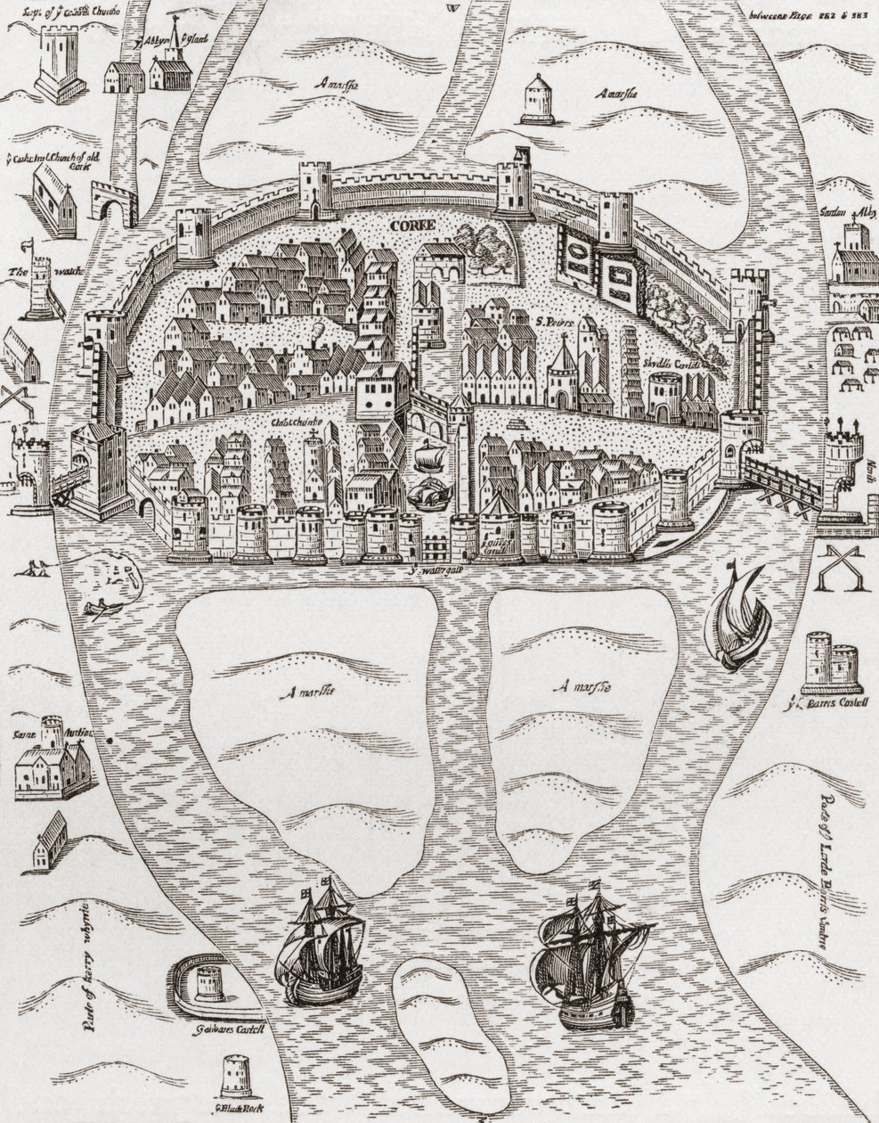 Cork, County Cork, Ireland in 1633, from 