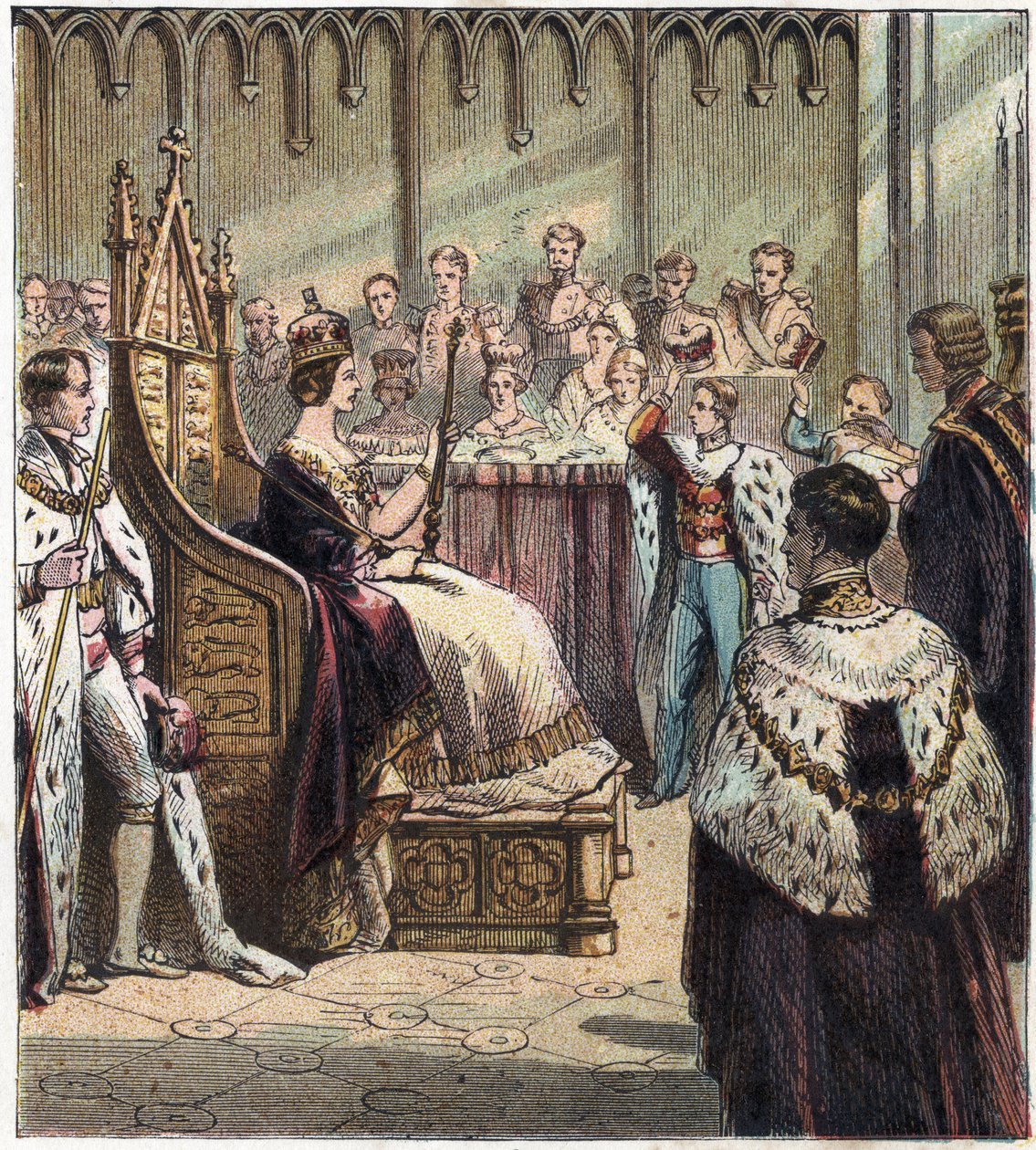 Coronation of Queen Victoria of England, London, Westminster Abbey, June 28 by English School