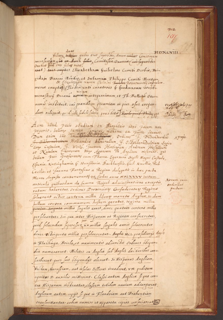 Cotton MS Faustina F III, f. 107r by English School