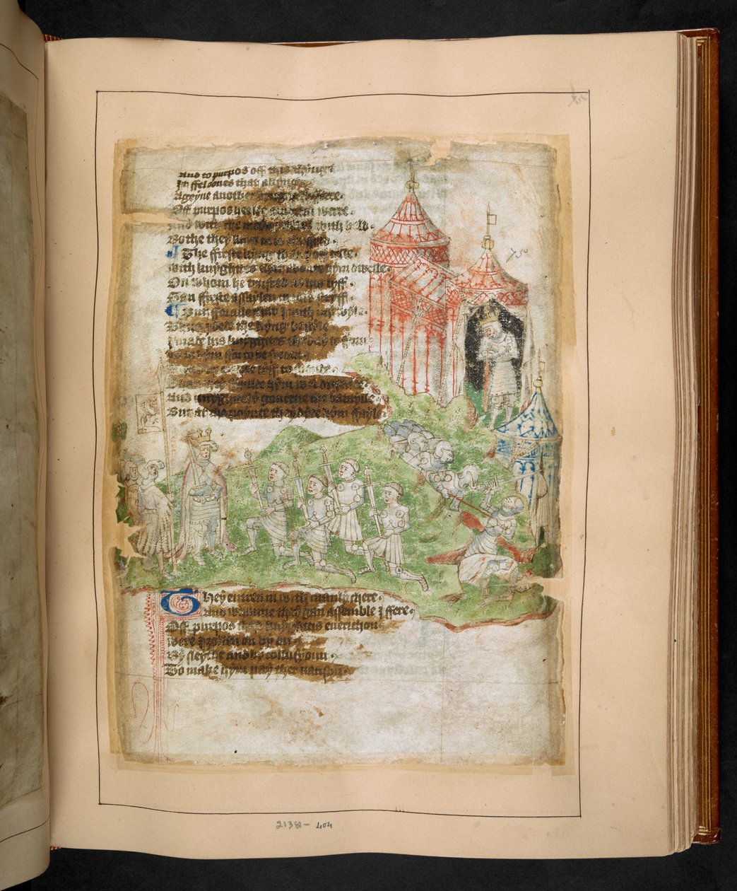 Cotton MS Tiberius A VII/1 fol. 75r, late 15th century by English School