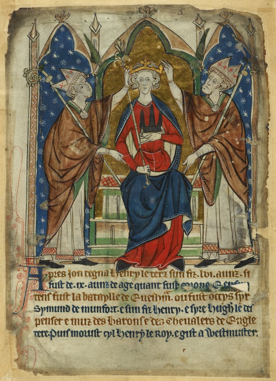 Coronation of Henry III, from the 