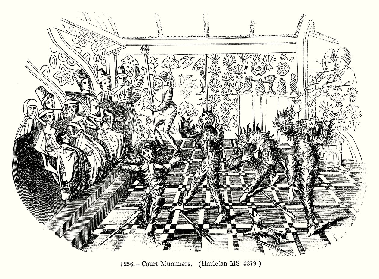 Court Mummers by English School