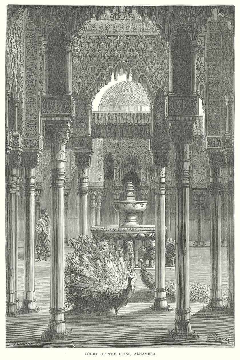 Court of the Lions, Alhambra by English School