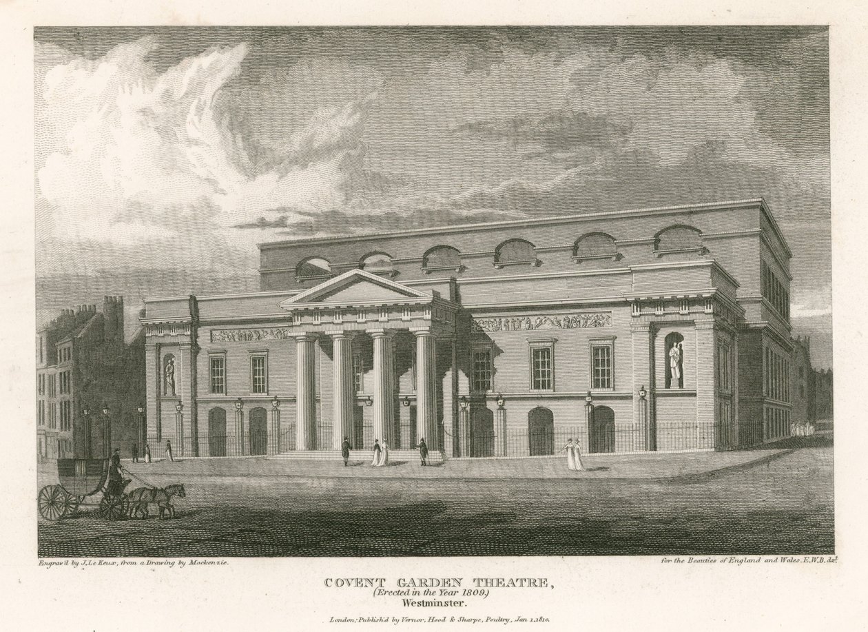 Covent Garden Theatre, Westminster, London by English School