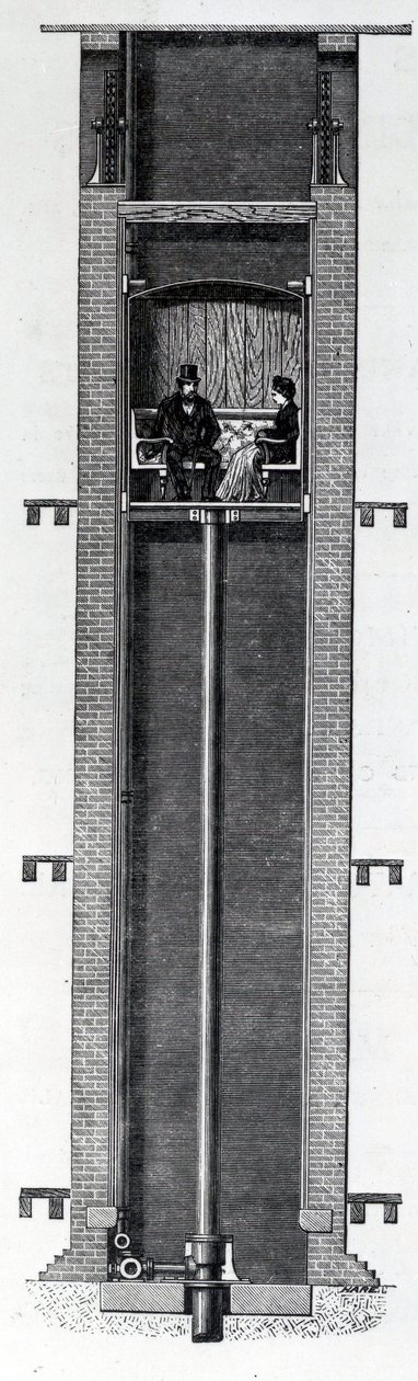 Coylers Improved Self-Acting Hydraulic Passenger Lifts by English School