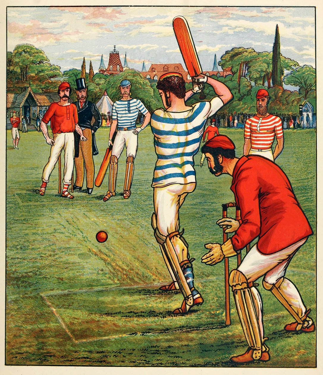Cricket, from British Sports and Games by English School