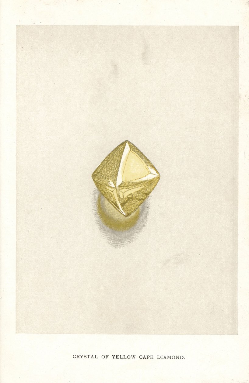 Crystal of Yellow Cape Diamond, from Edwin Streeter