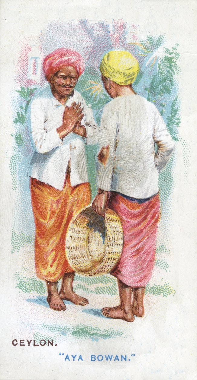 Customary Greeting in Ceylon by English School