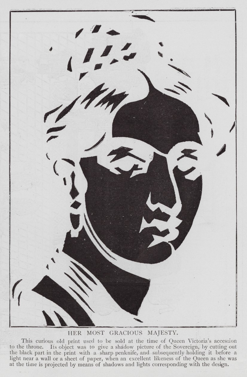 Cut Out Portrait of Queen Victoria by English School