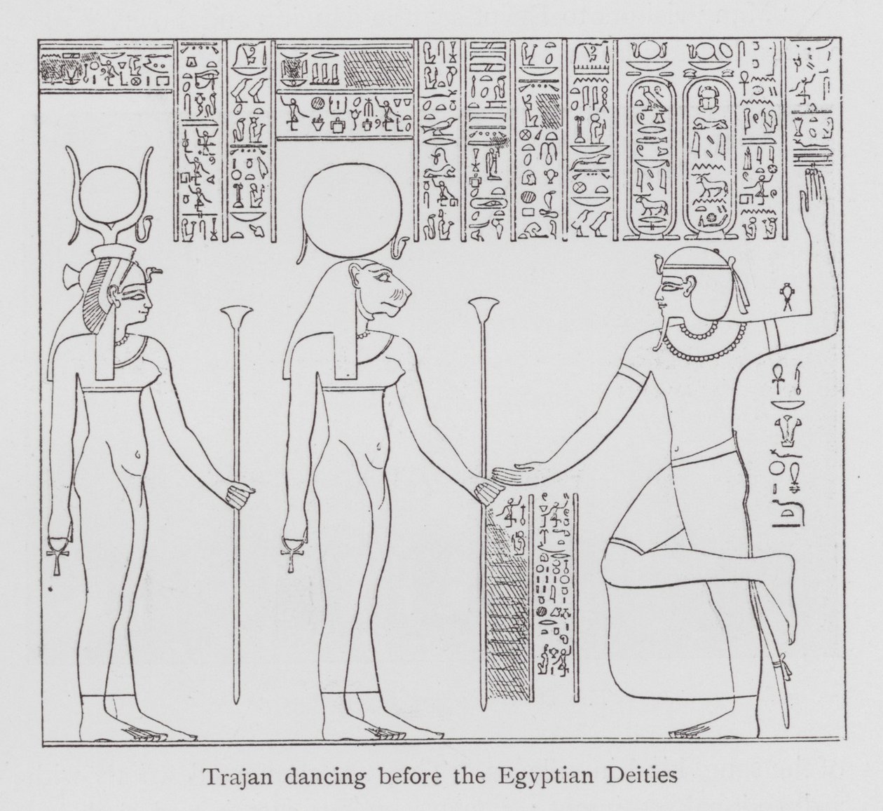 Dancing: Trajan Dancing Before the Egyptian Deities by English School