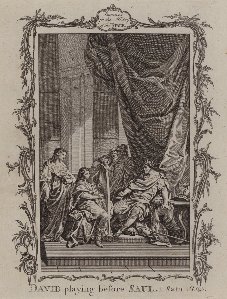David Playing Before Saul by English School
