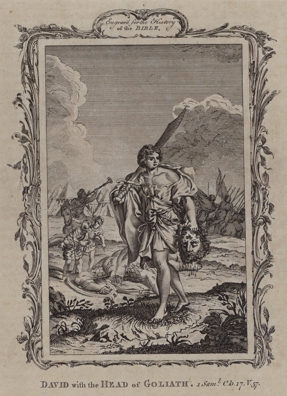 David with the Head of Goliath by English School
