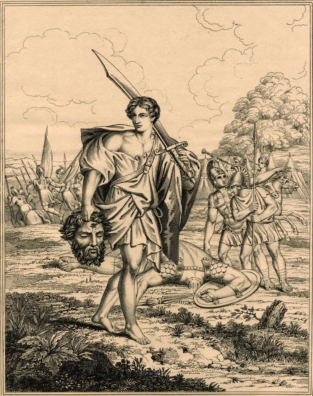 David with the Head of Goliath by English School