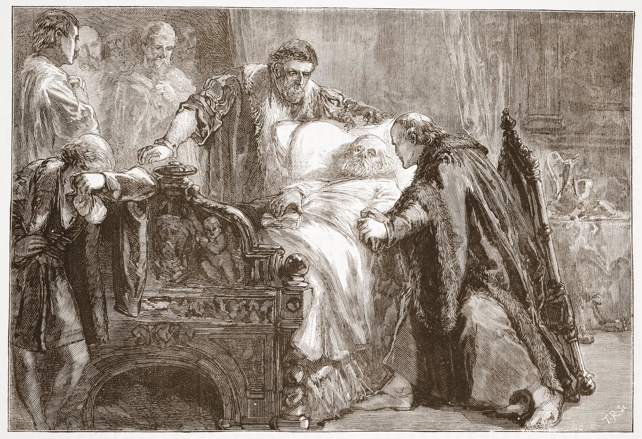 Death of Frederic the Wise, Elector of Saxony by English School