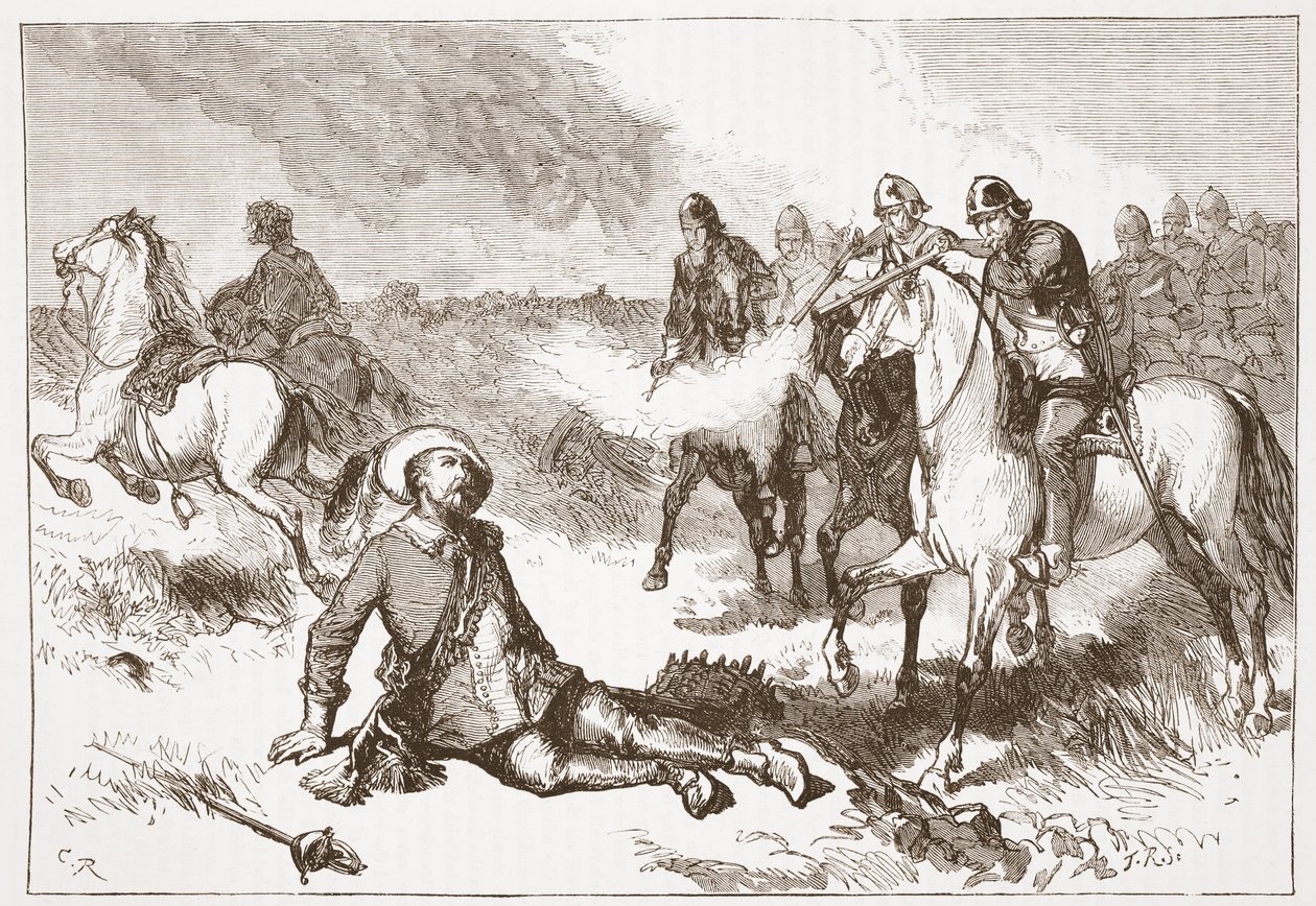 Death of Gustavus Adolphus by English School