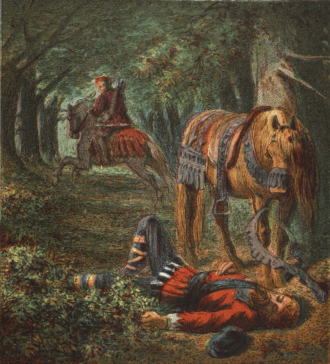 Death of William the Second, pub. 1890 by English School