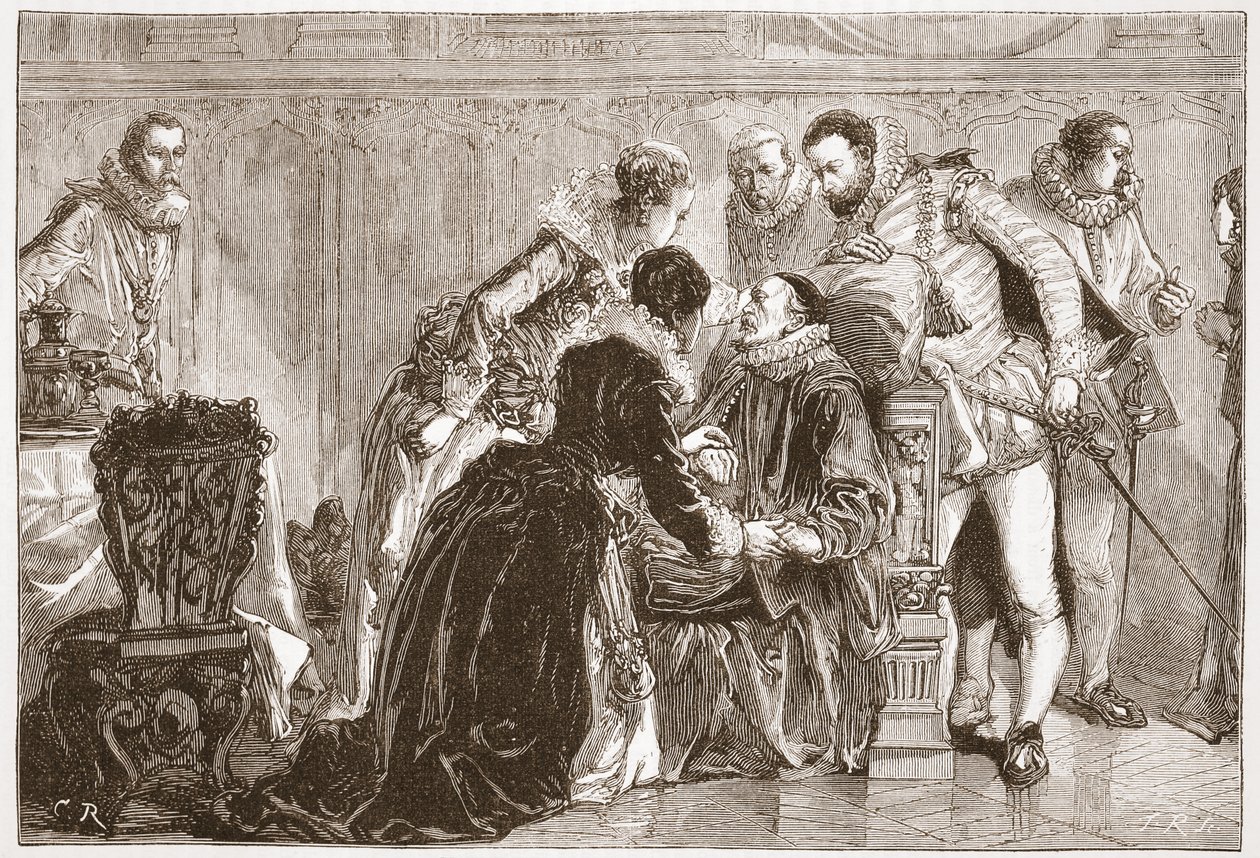Death of William the Silent, Prince of Orange, illustration from 