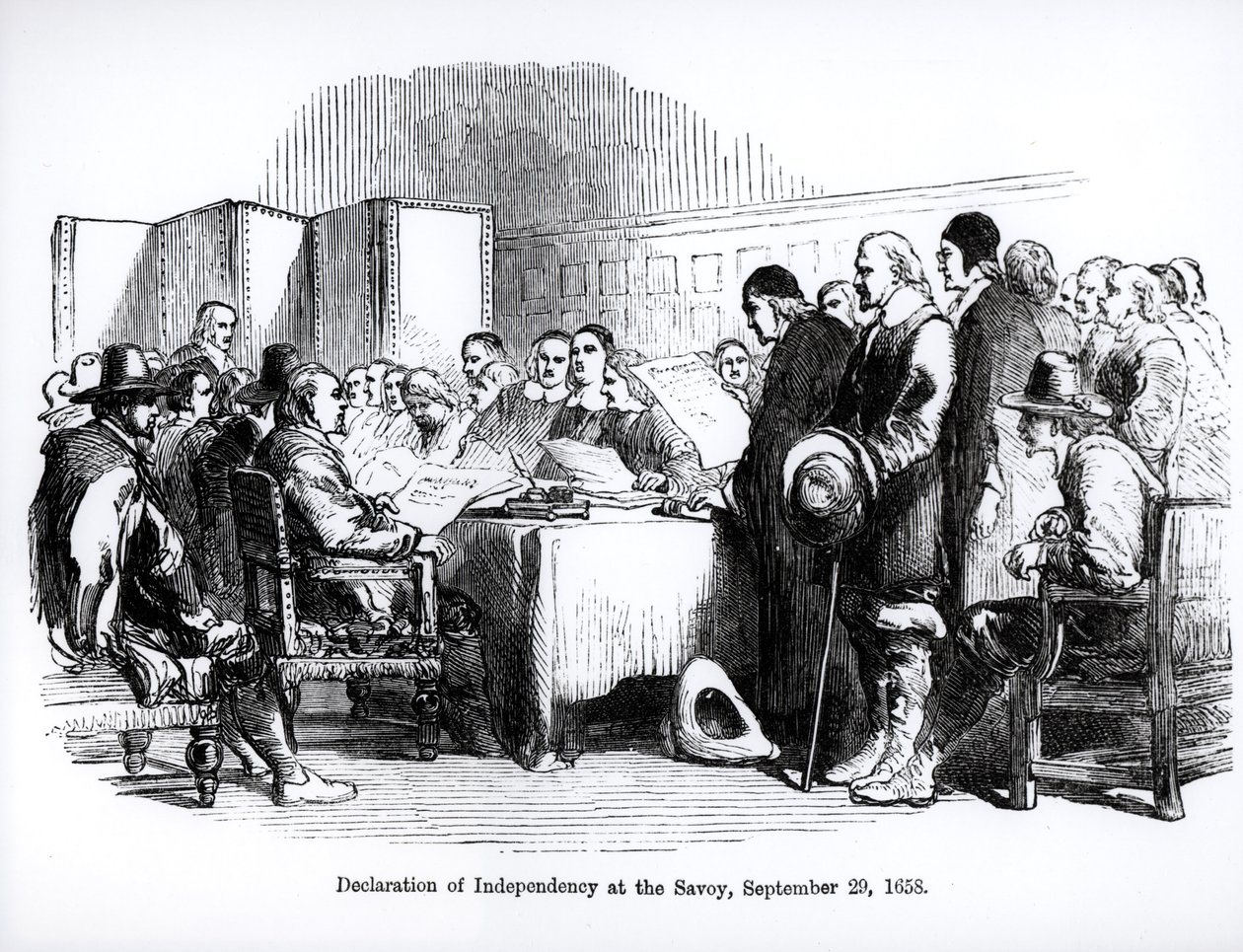 Declaration of Independency at the Savoy, 29th September 1658 by English School
