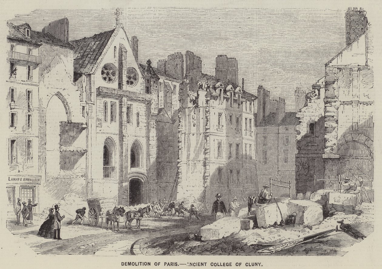 Demolition of Paris, Ancient College of Cluny by English School