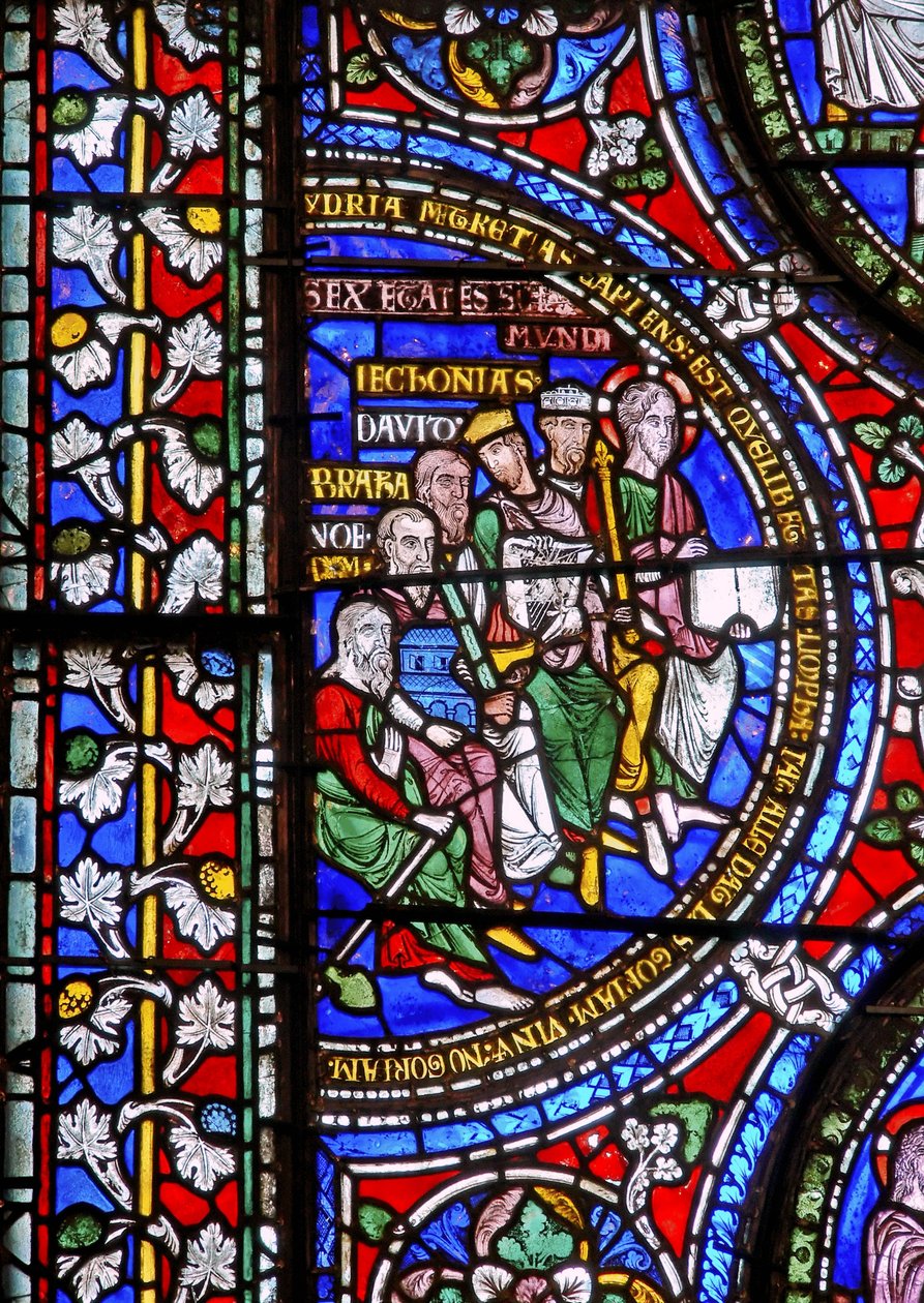 Detail from one of the Bible Windows depicting the Six Ages of the World by English School