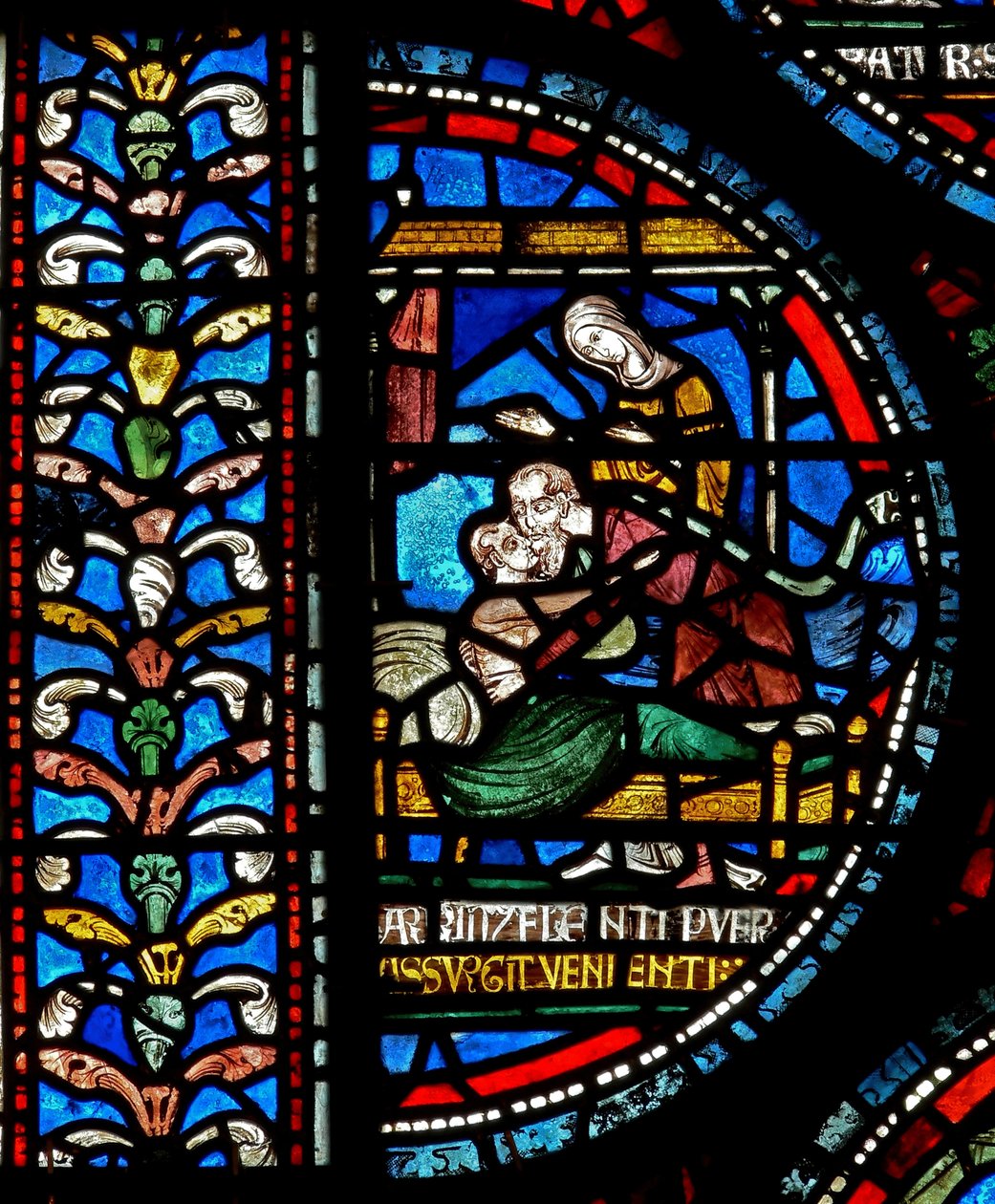 Miracle Window depicting John Roxborough and Henry Beche (detail) by English School