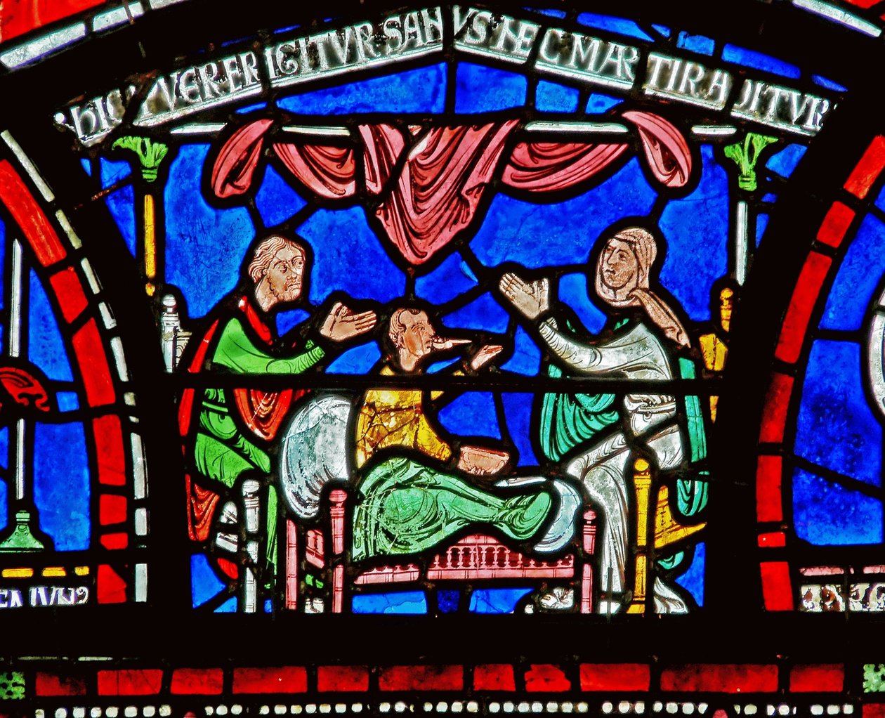 Detail from the Miracle Window depicting Jordan Fitzeisulf
