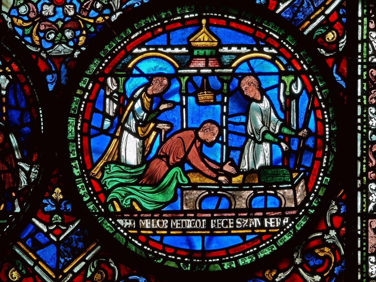 Miracle Window depicting William Kellett and Adam Forrester (detail) by English School