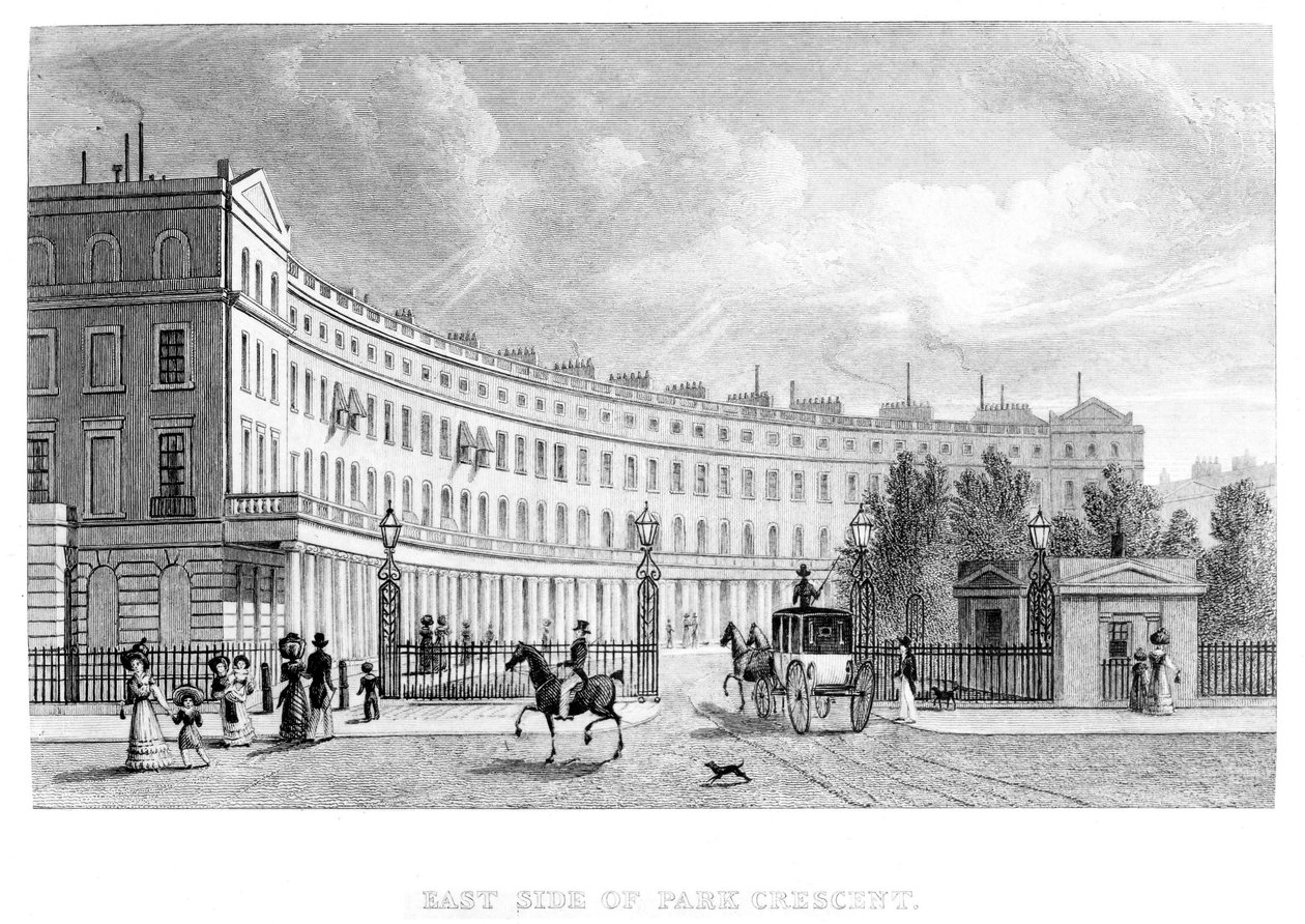 East Side of Park Crescent, 1830 by English School