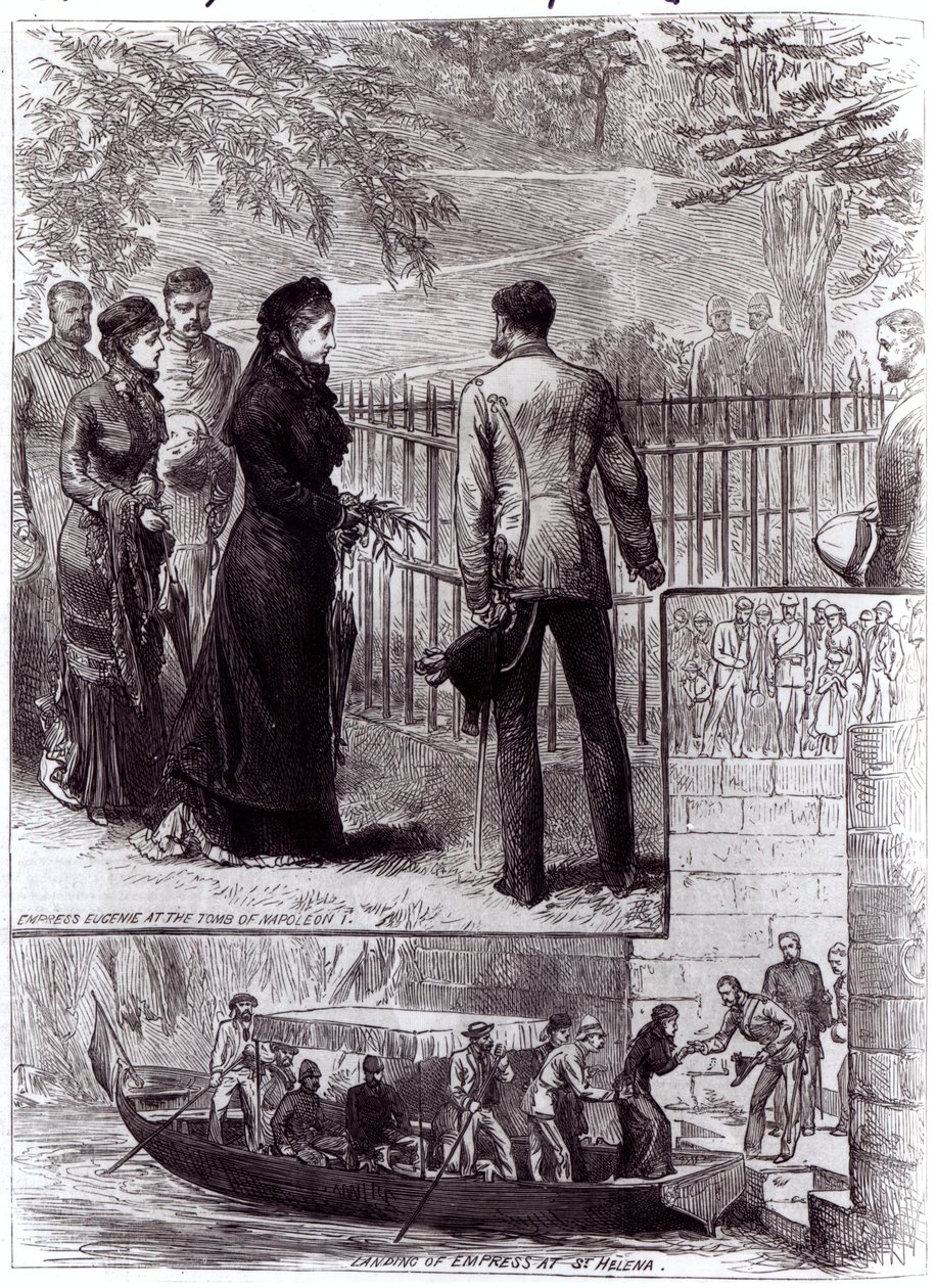 Empress Eugenie Visiting the Tomb of Napoleon I on St. Helena by English School