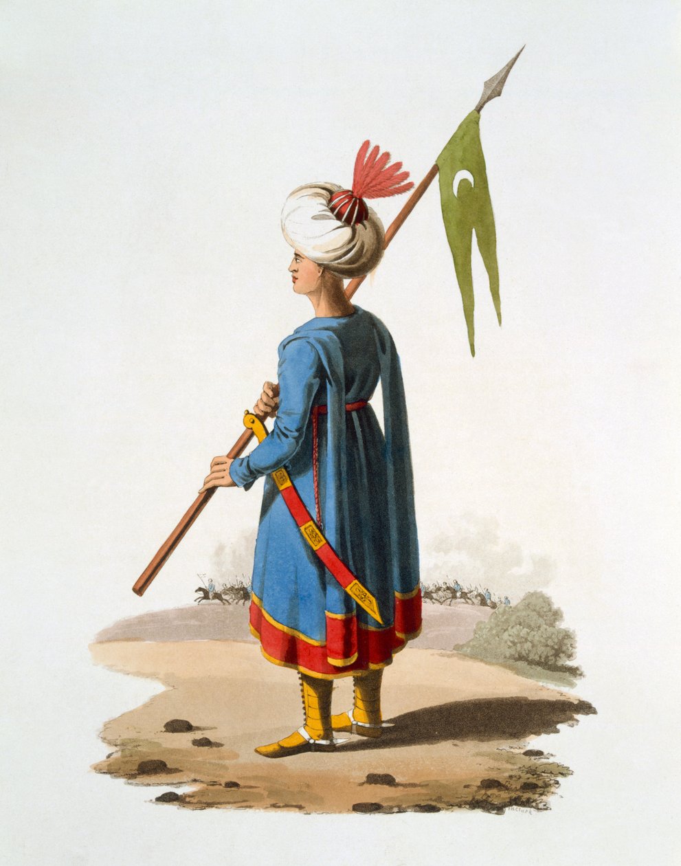 Ensign Bearer of the Spahis, 1818 by English School