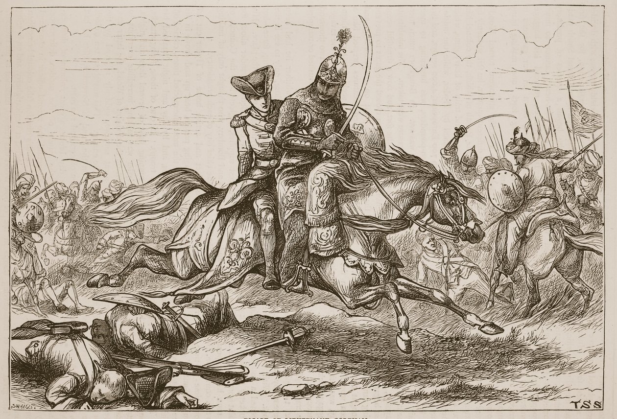 Escape of Lieutenant Goreham, Illustration from Cassell