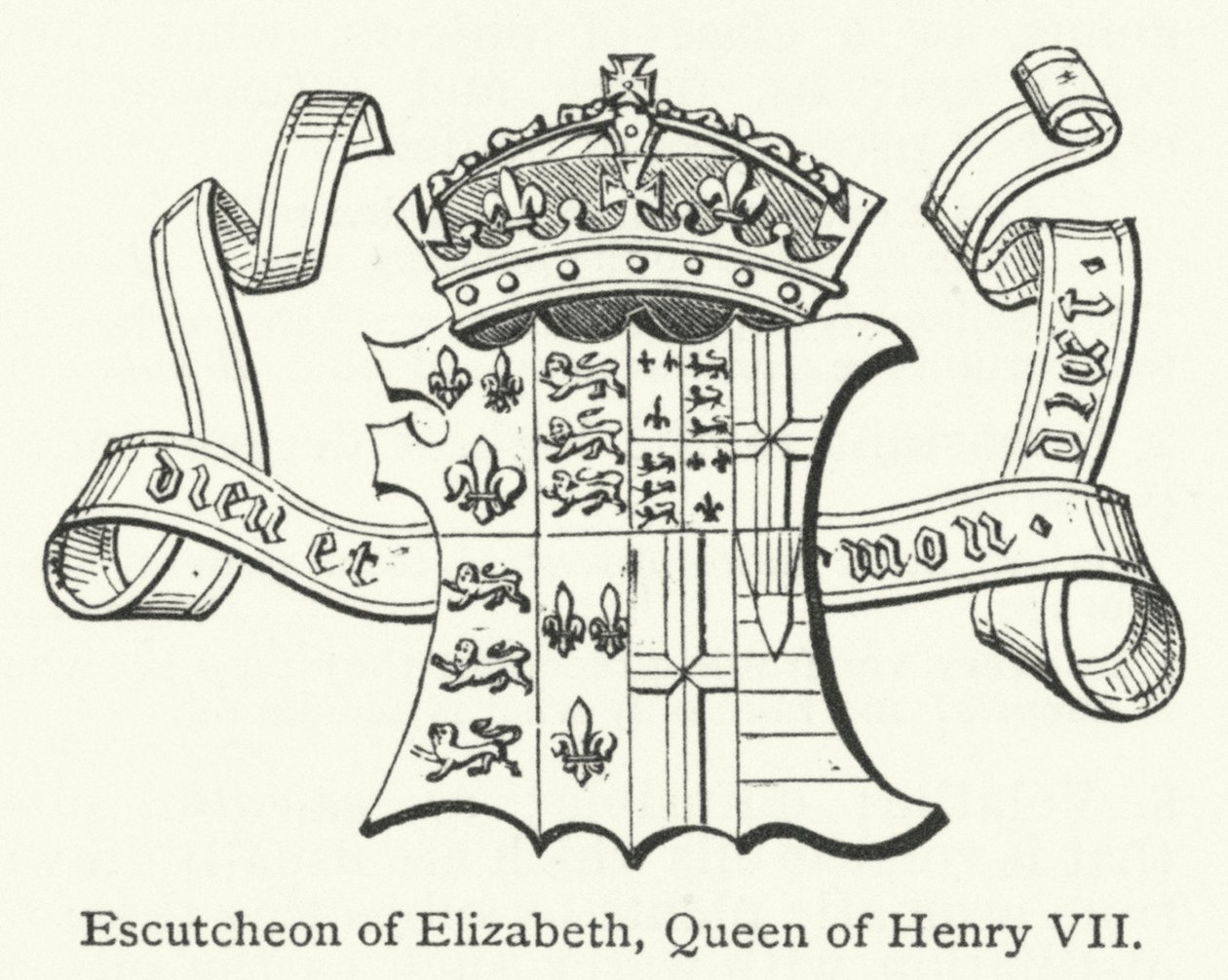 Escutcheon of Elizabeth, Queen of Henry VII by English School