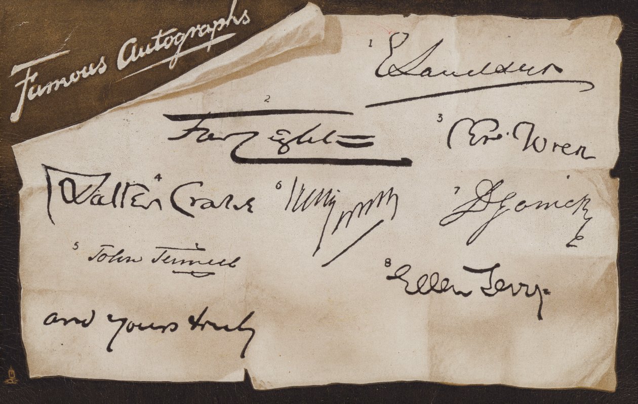 Famous Autographs and Yours Truly by English School
