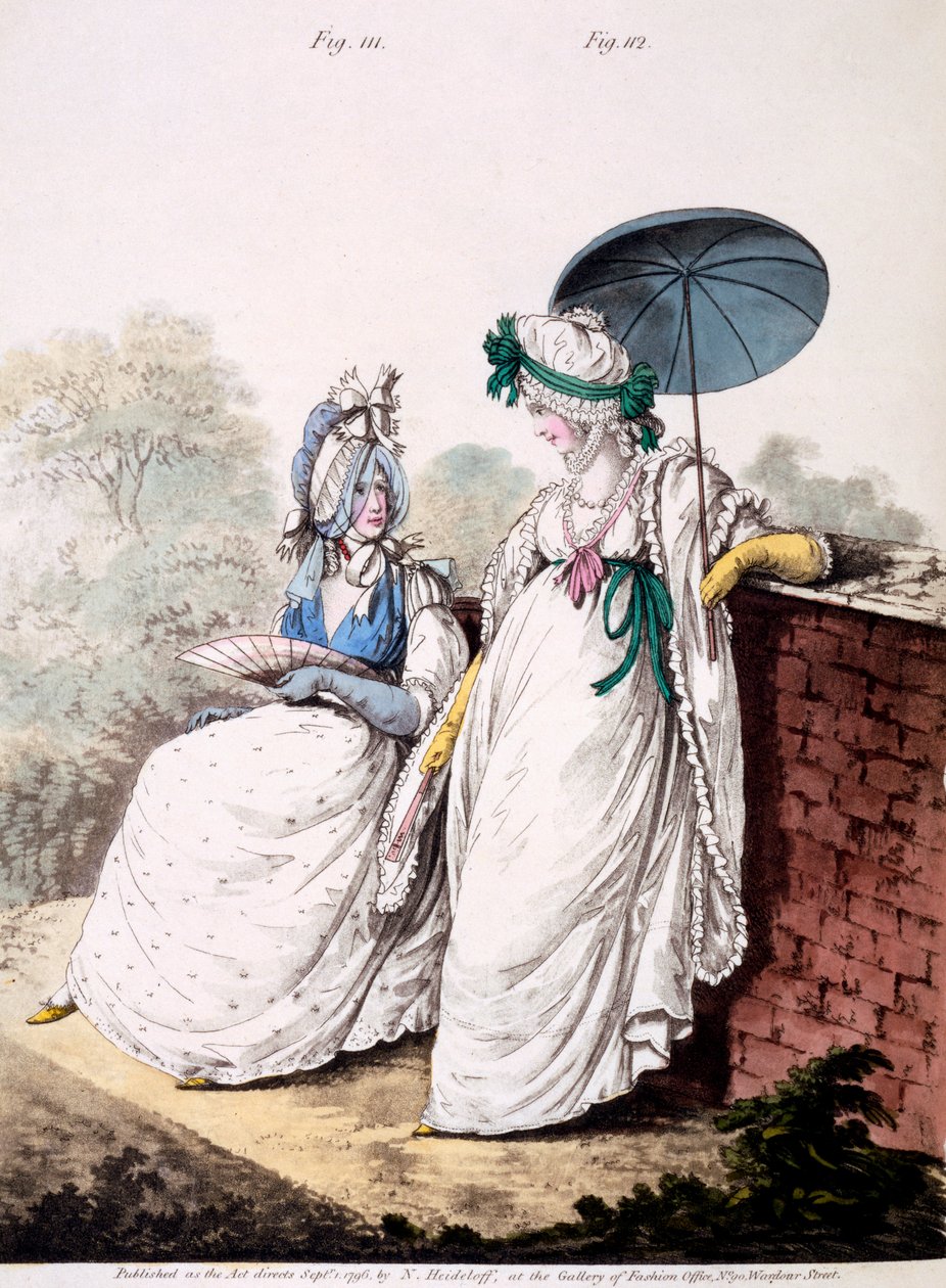 Fashion Plate of Ladies Morning Dress, 1796 by English School