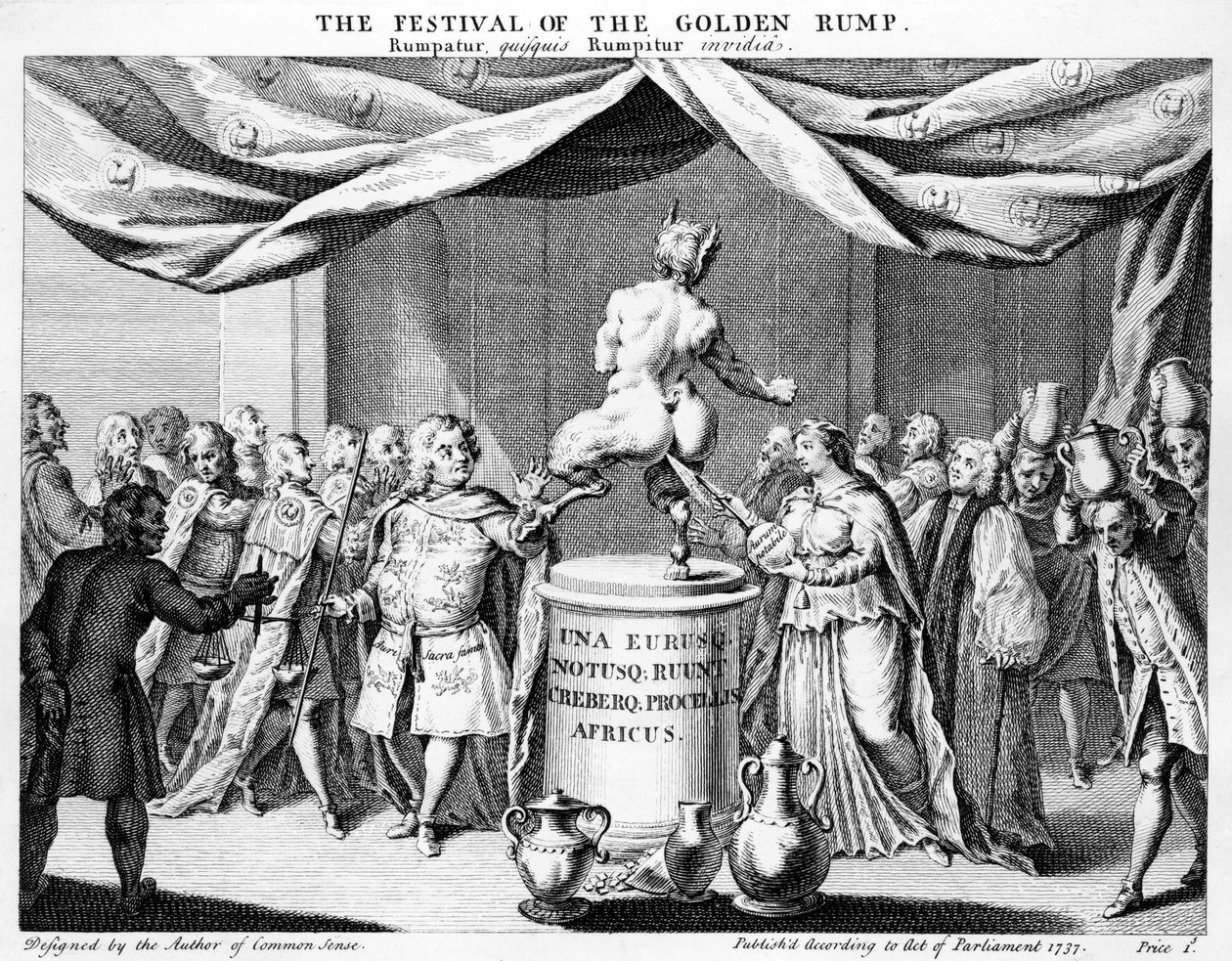 Festival of the Golden Rump, 1737 by English School