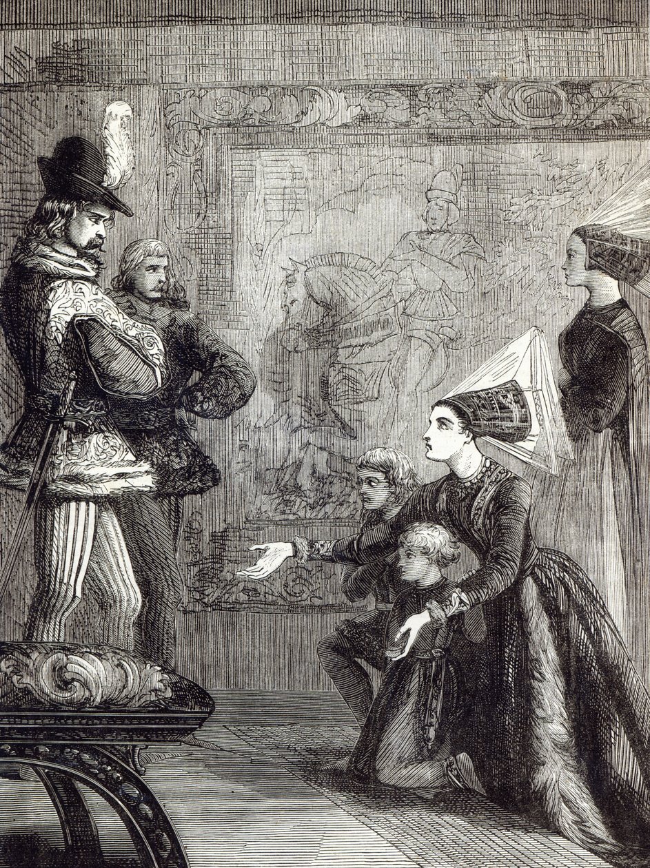 First Meeting of Edward IV and Lady Elizabeth Gray, illustration from 