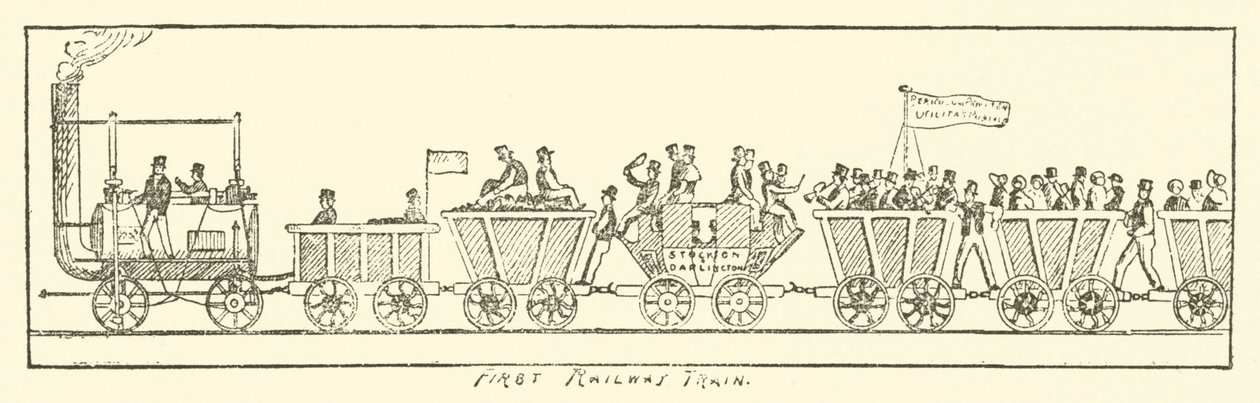 First Railway Train by English School