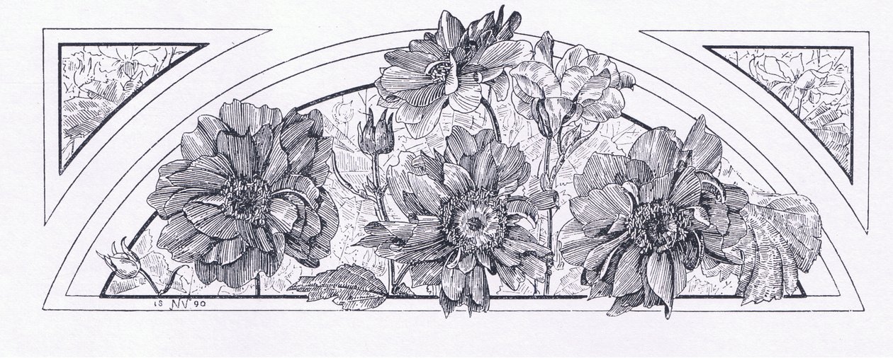 Flower Designs, from The Magazine of Art 1893, Cassell and Company, 1893 by English School