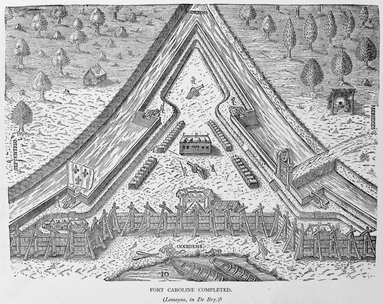 Fort Caroline Completed, from 