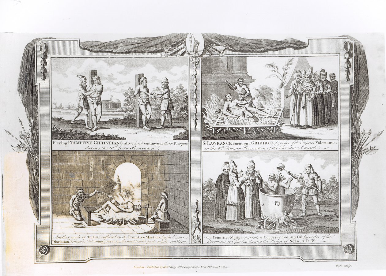 Four Methods of Torture Used On the Primitive Martyrs by English School